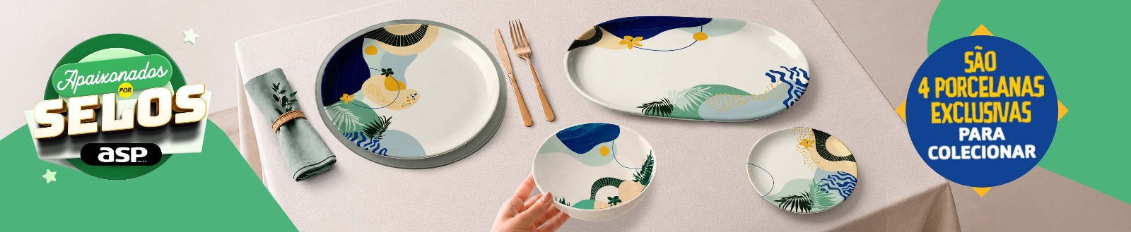 Porcelanas exclusivas da Edição Brasilidades